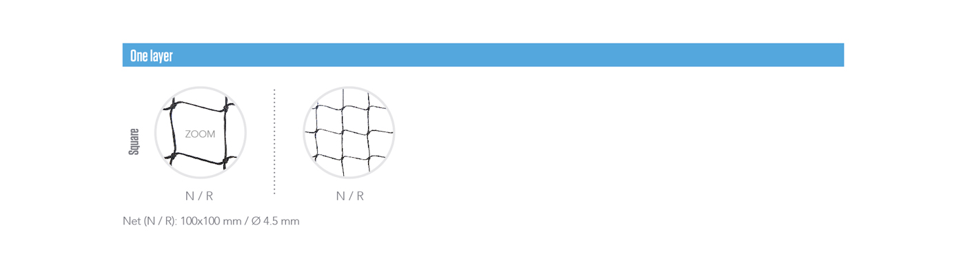 Netting - Knotted Polyamide High Tenacity - One Layer - VISORNETS