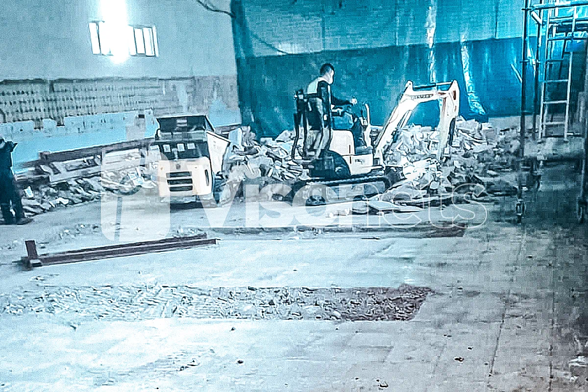 U-type safety nets with VISORNETS plastic membrane to keep the work area clean - VISOR FALL ARREST NETS